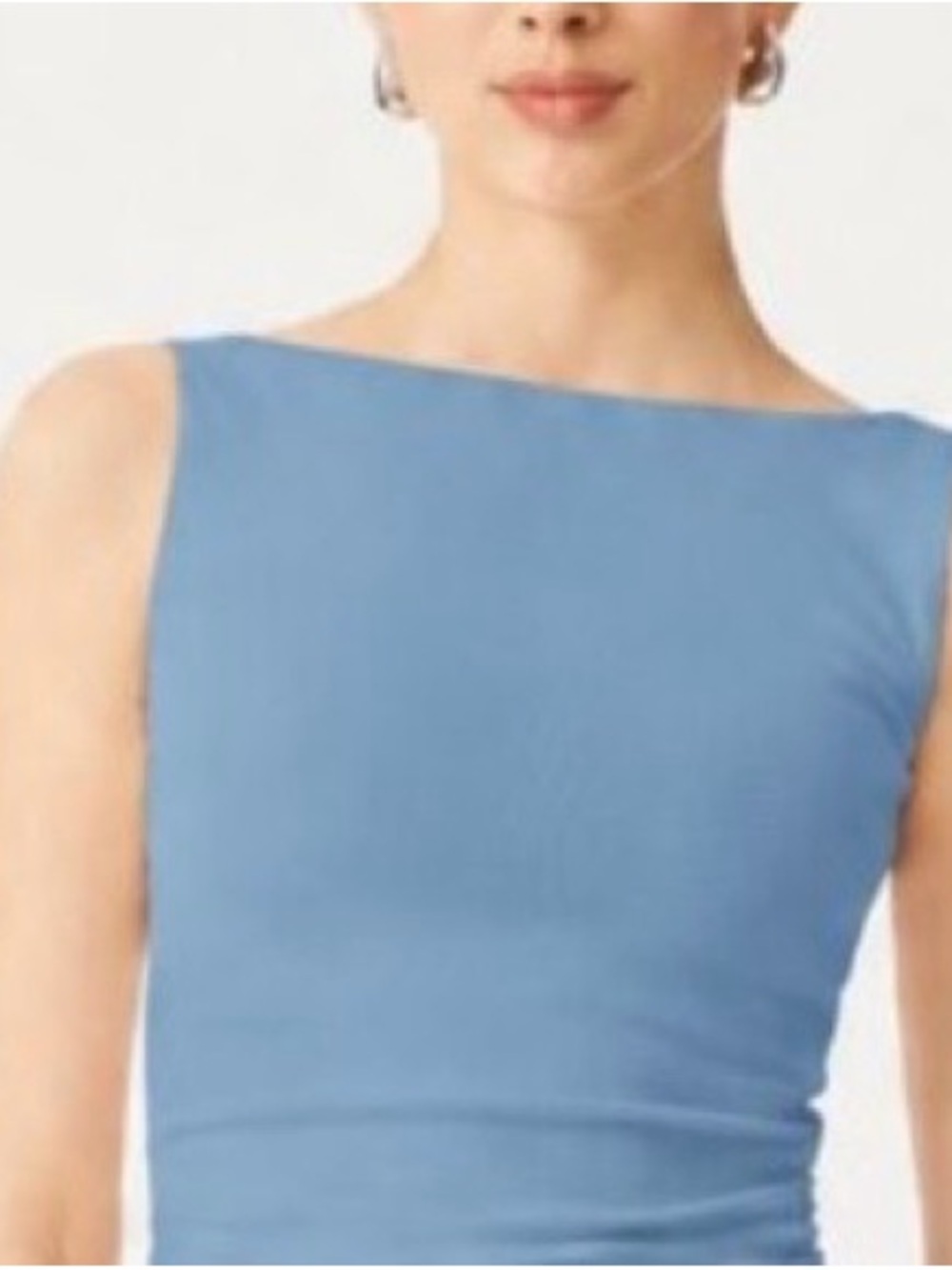 OGL Light Blue Boatneck Sleeveless Tank